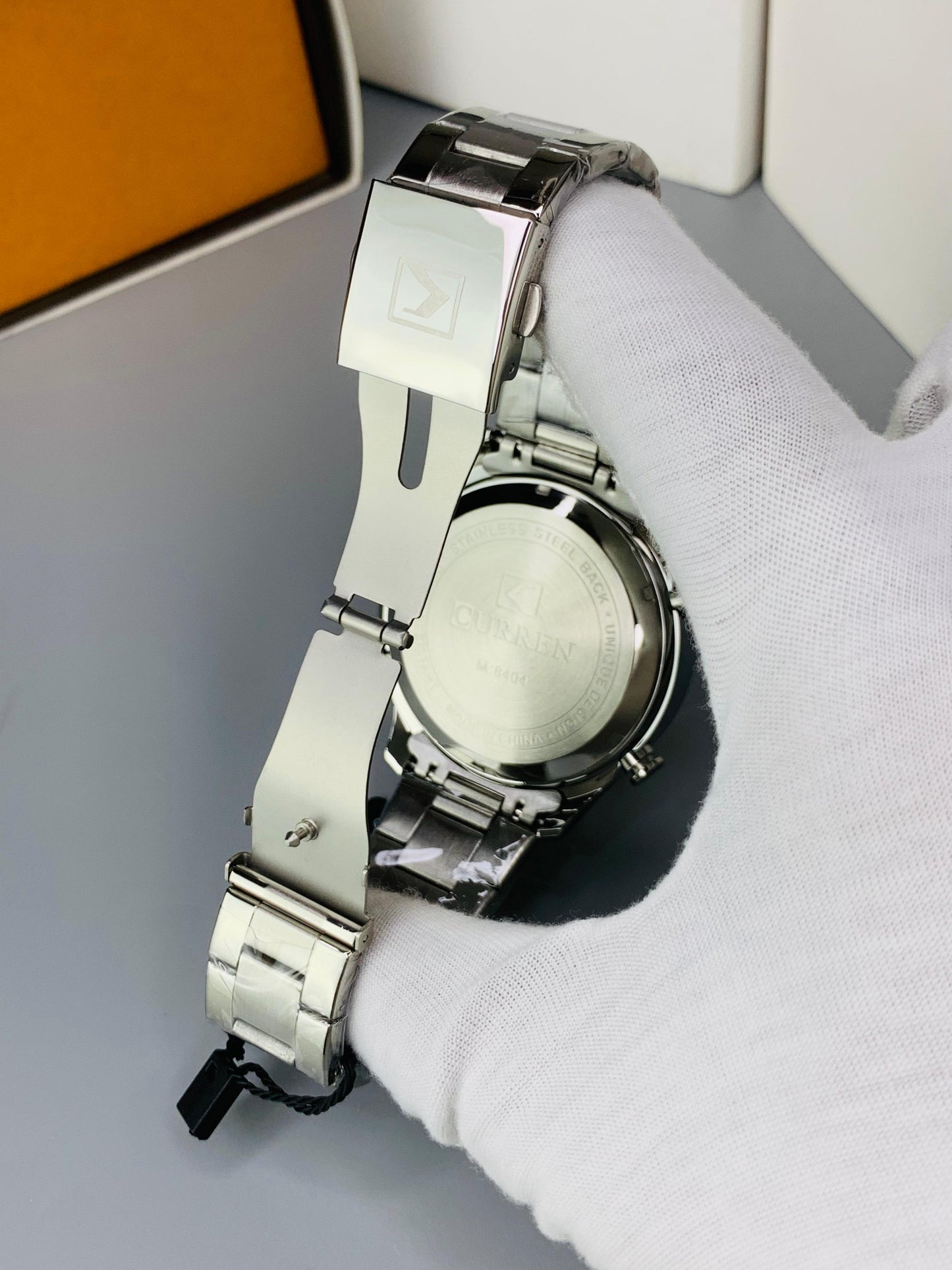 CURREN 8404 - Dual Time Analog And Digital Display Watch For Men's