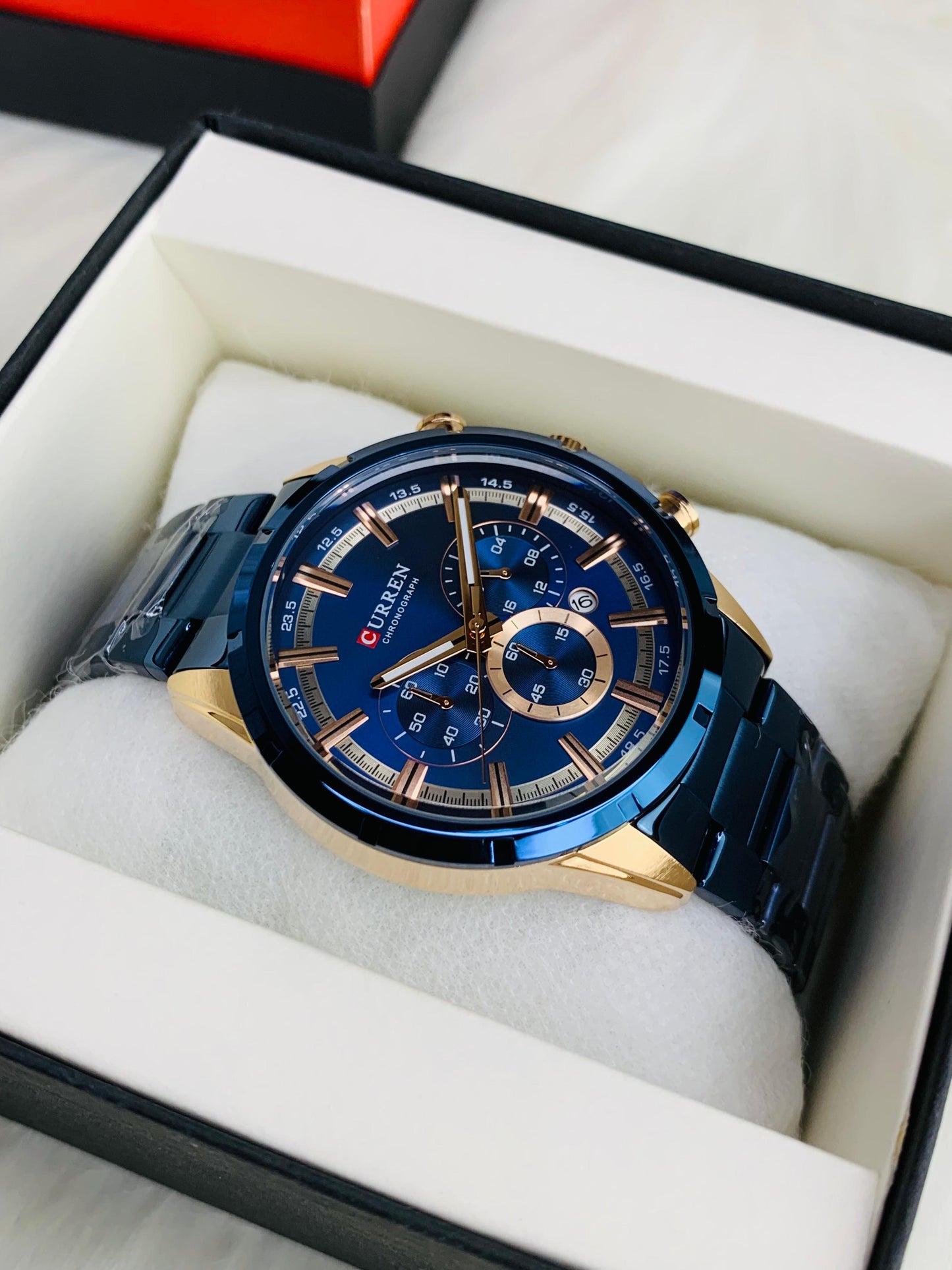 CURREN 8355 - Stainless Steel Chronograph Working Watch For Men's