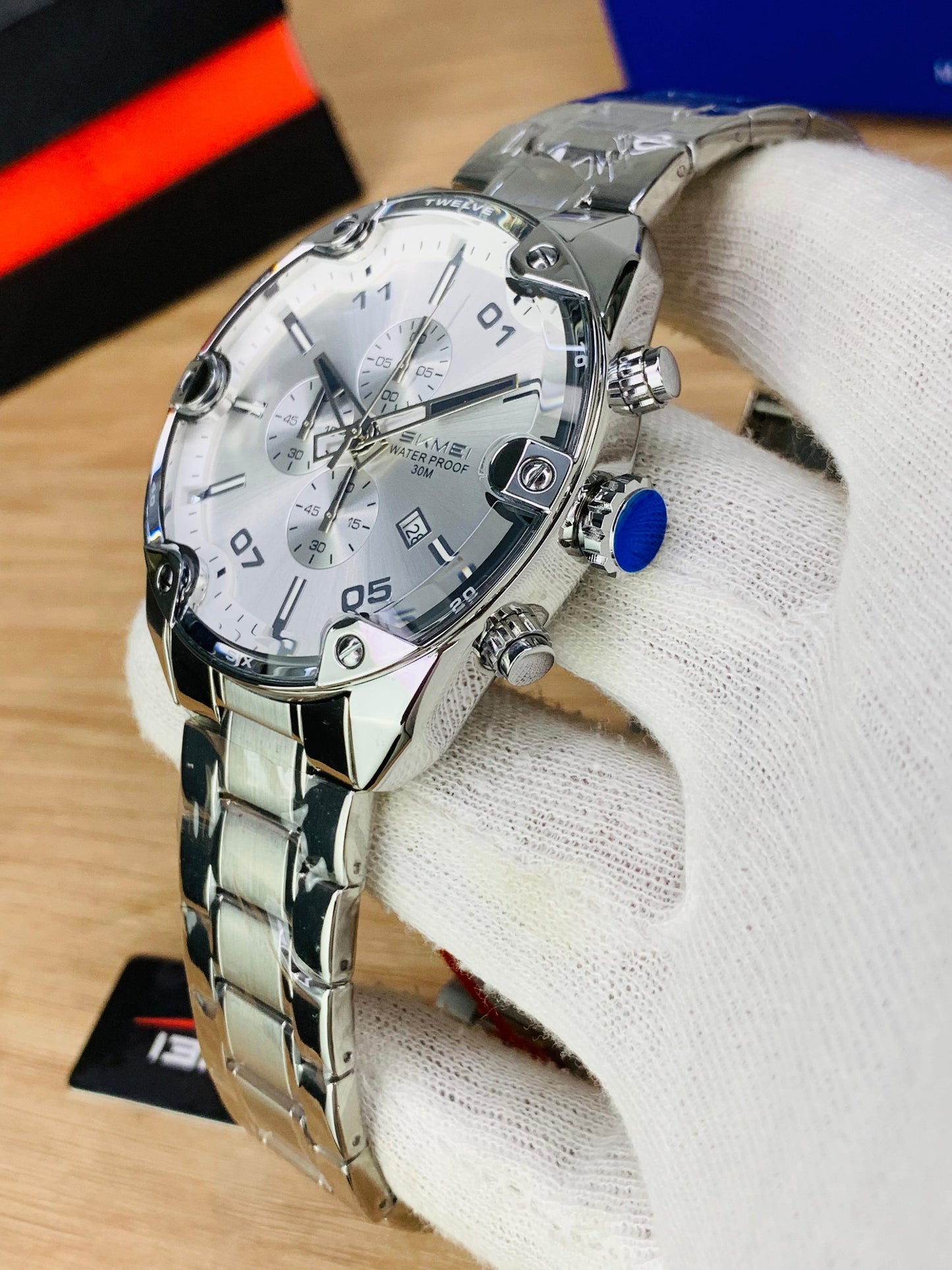 SKMEI 9387 - Unique Design Chronograph Working Watch For Men