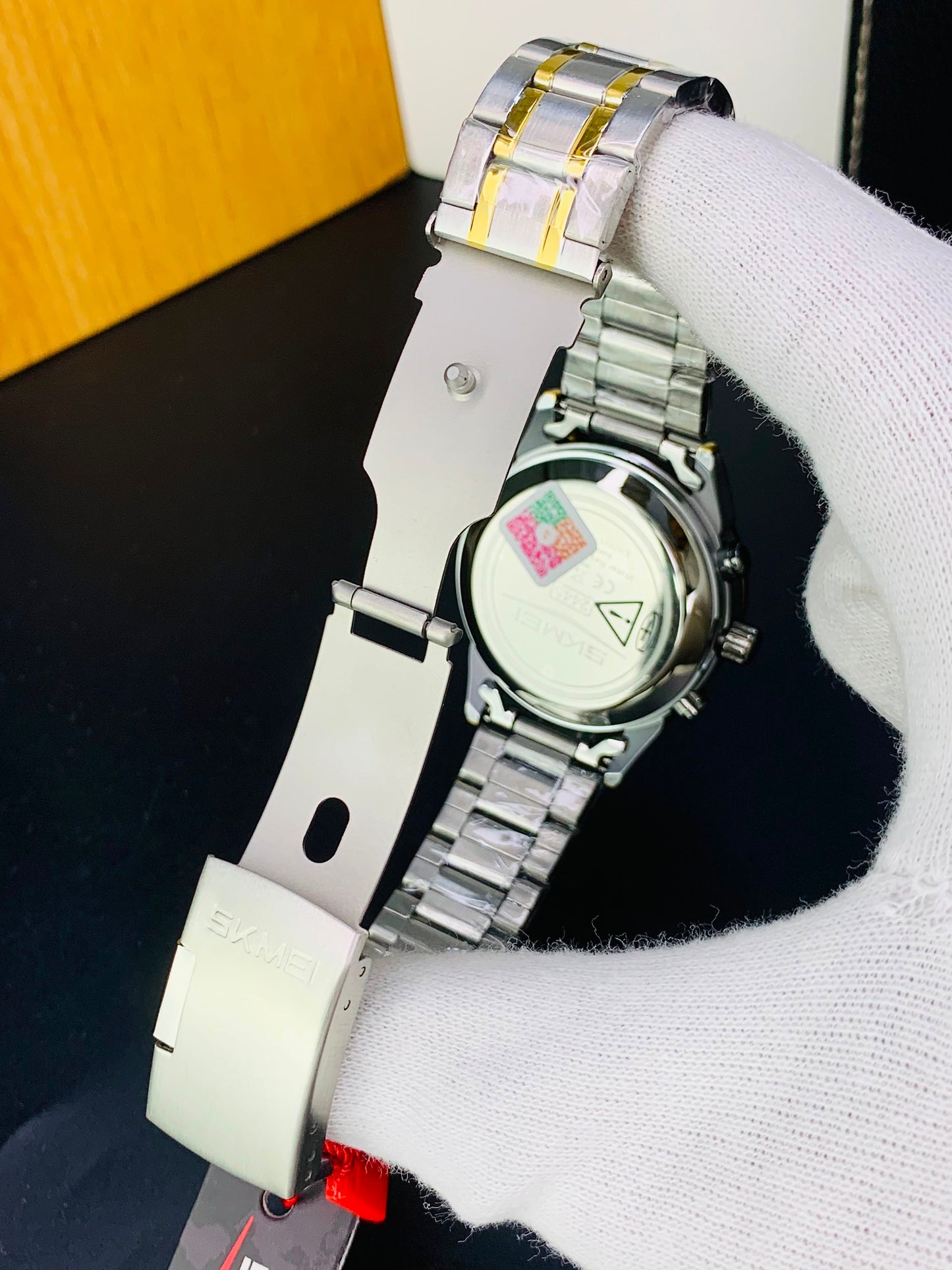 SKMEI 2445 - Dual Time Stainless Steel Chain Watch For Men's