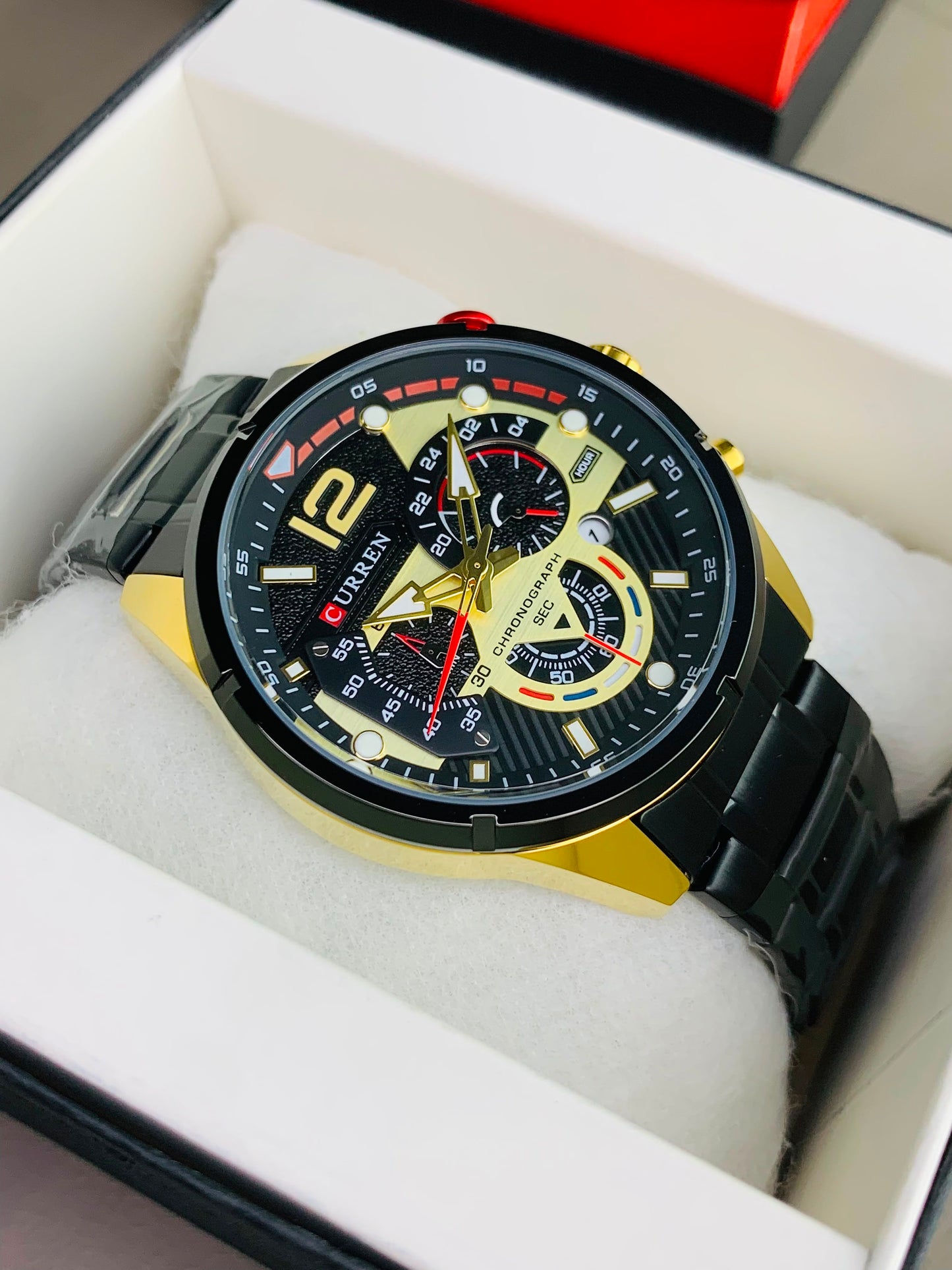 CURREN 8395 - Chronograph Working Stainless Steel Watch For Men's