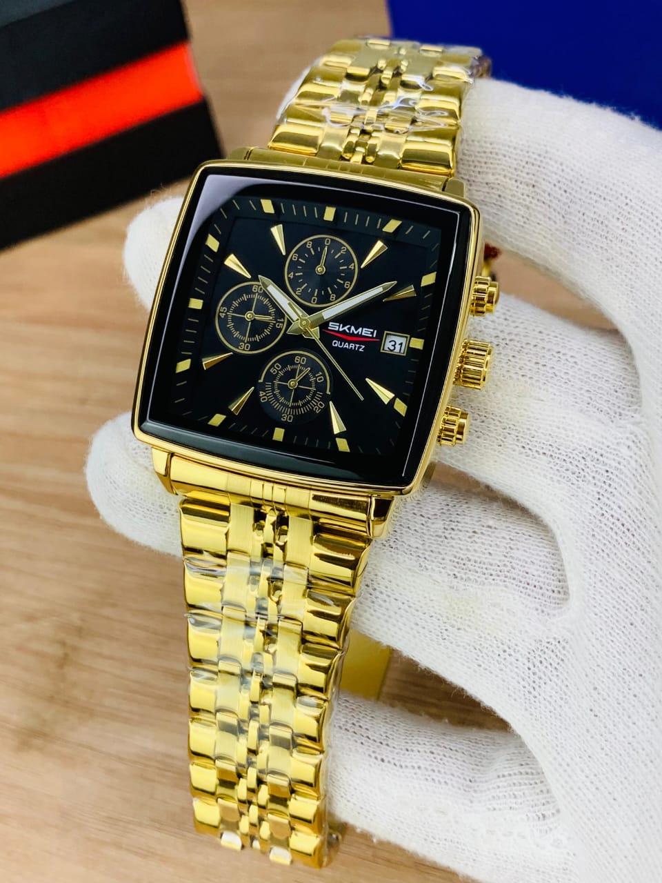 SKMEI 2434 - Square Shape Chronograph Working Watch For Men's