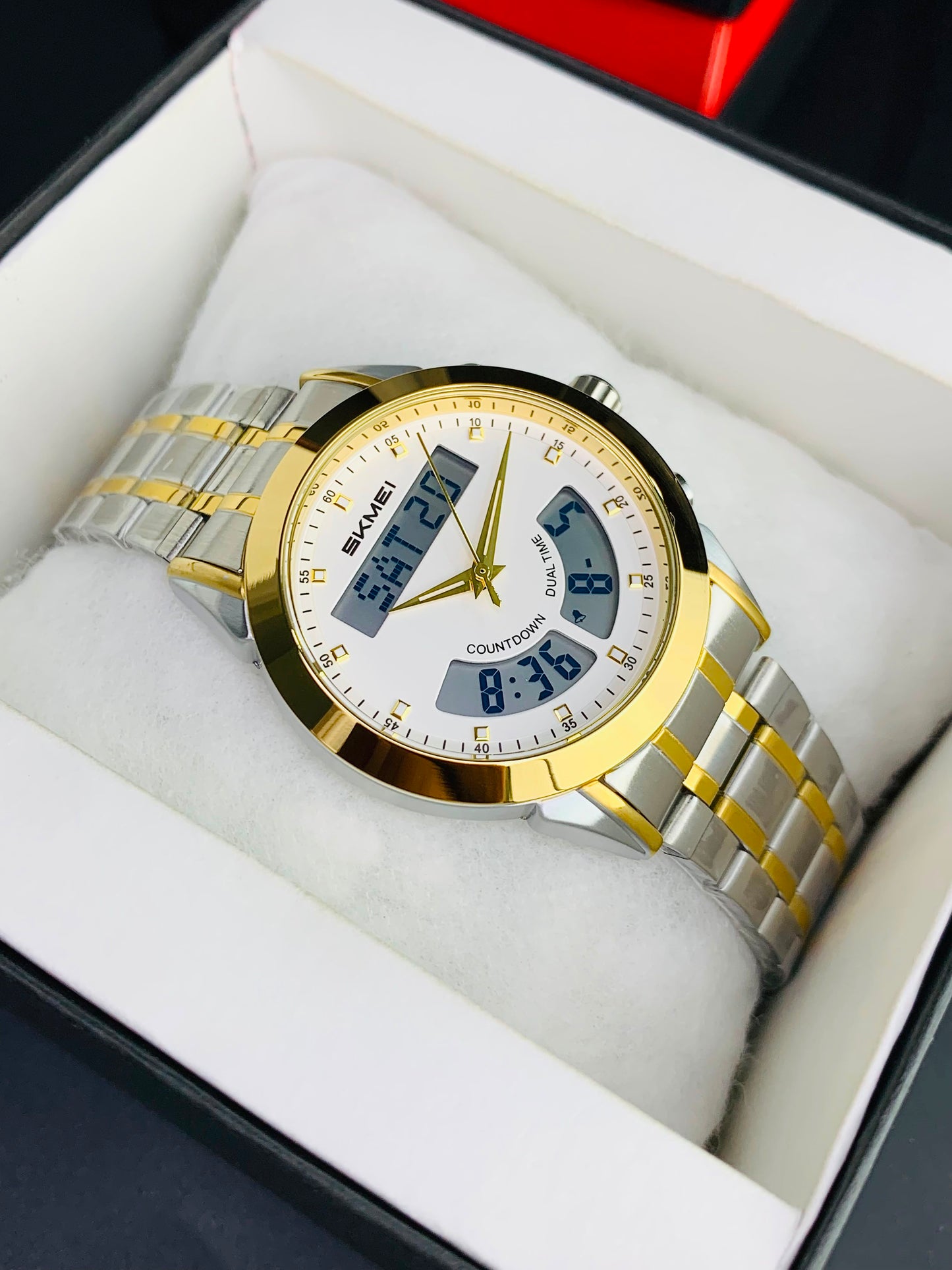 SKMEI 2445 - Dual Time Stainless Steel Chain Watch For Men's
