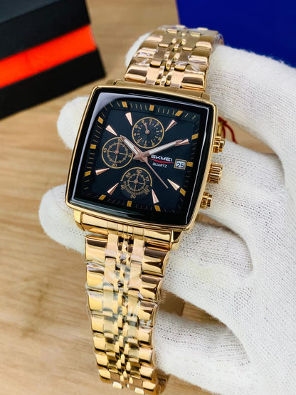 SKMEI 2434 - Square Shape Chronograph Working Watch For Men's