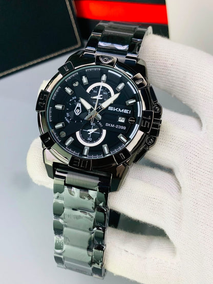 SKMEI 2399 - Chronograph Working Stainless Steel Watch For Men's