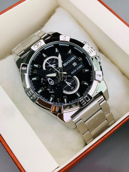 SKMEI 2399 - Chronograph Working Stainless Steel Watch For Men's