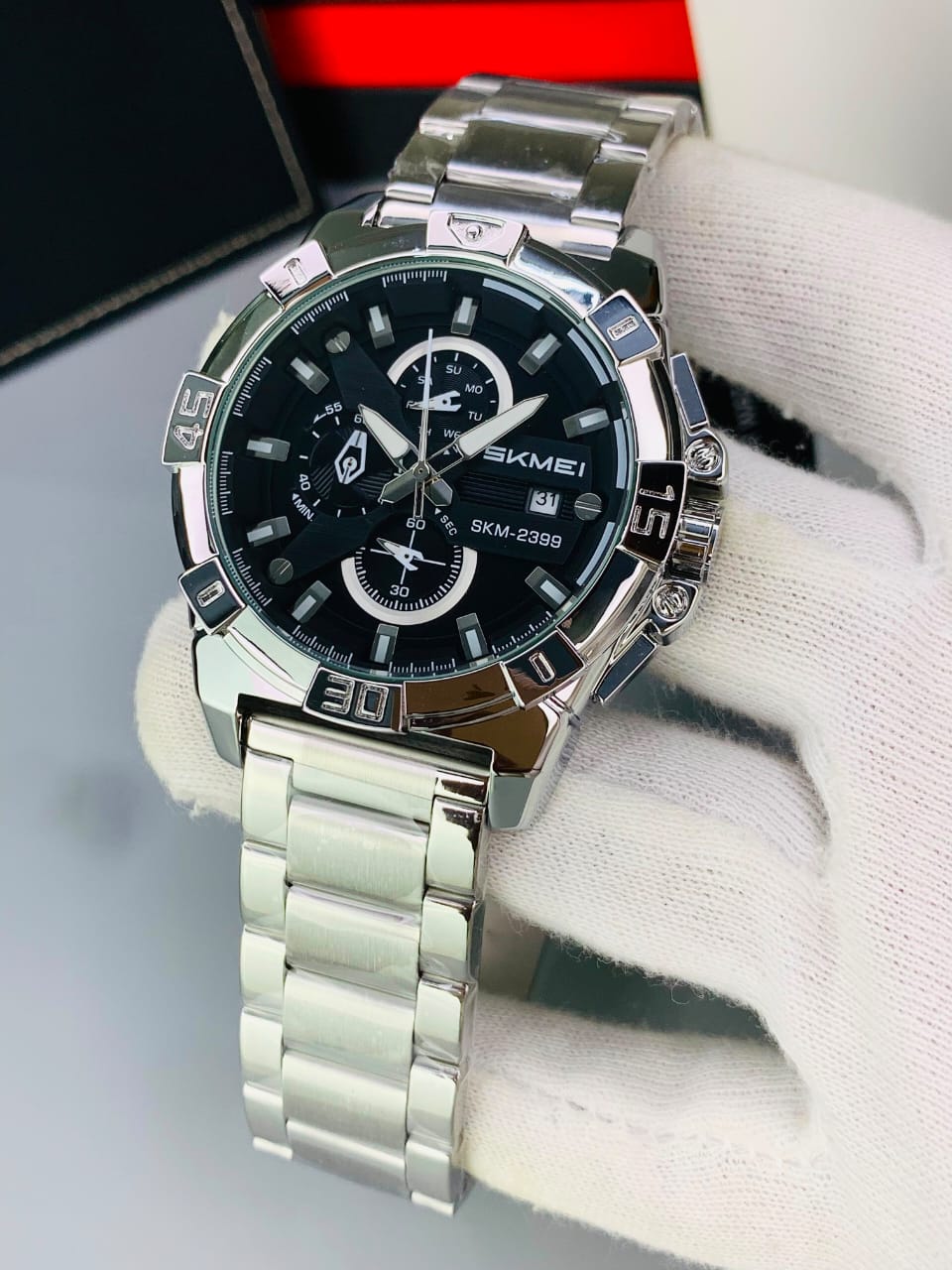 SKMEI 2399 - Chronograph Working Stainless Steel Watch For Men's