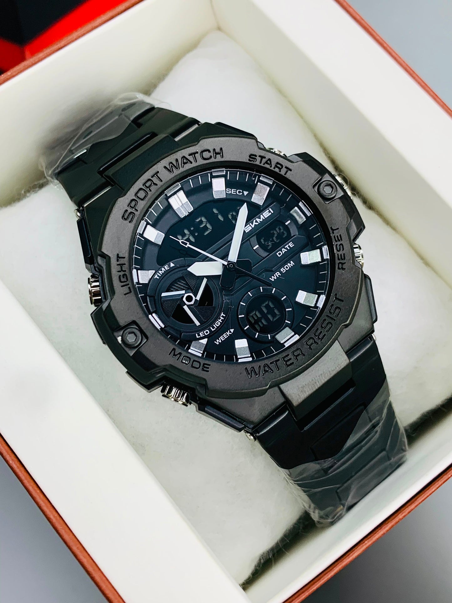 SKMEI 2404 - Dual Time Sport Watch Stainless Steel For Men's