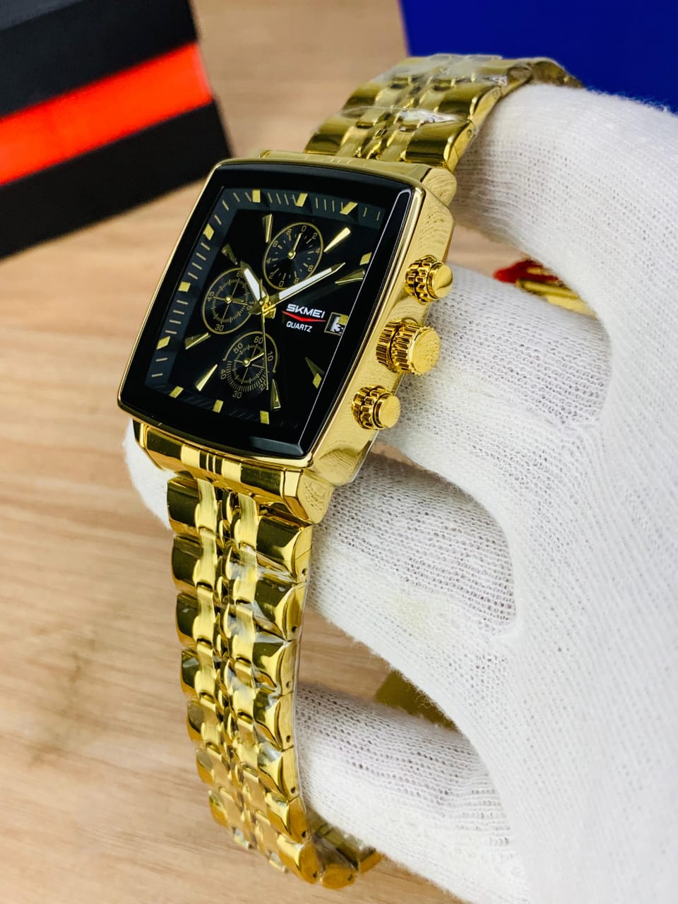 SKMEI 2434 - Square Shape Chronograph Working Watch For Men's