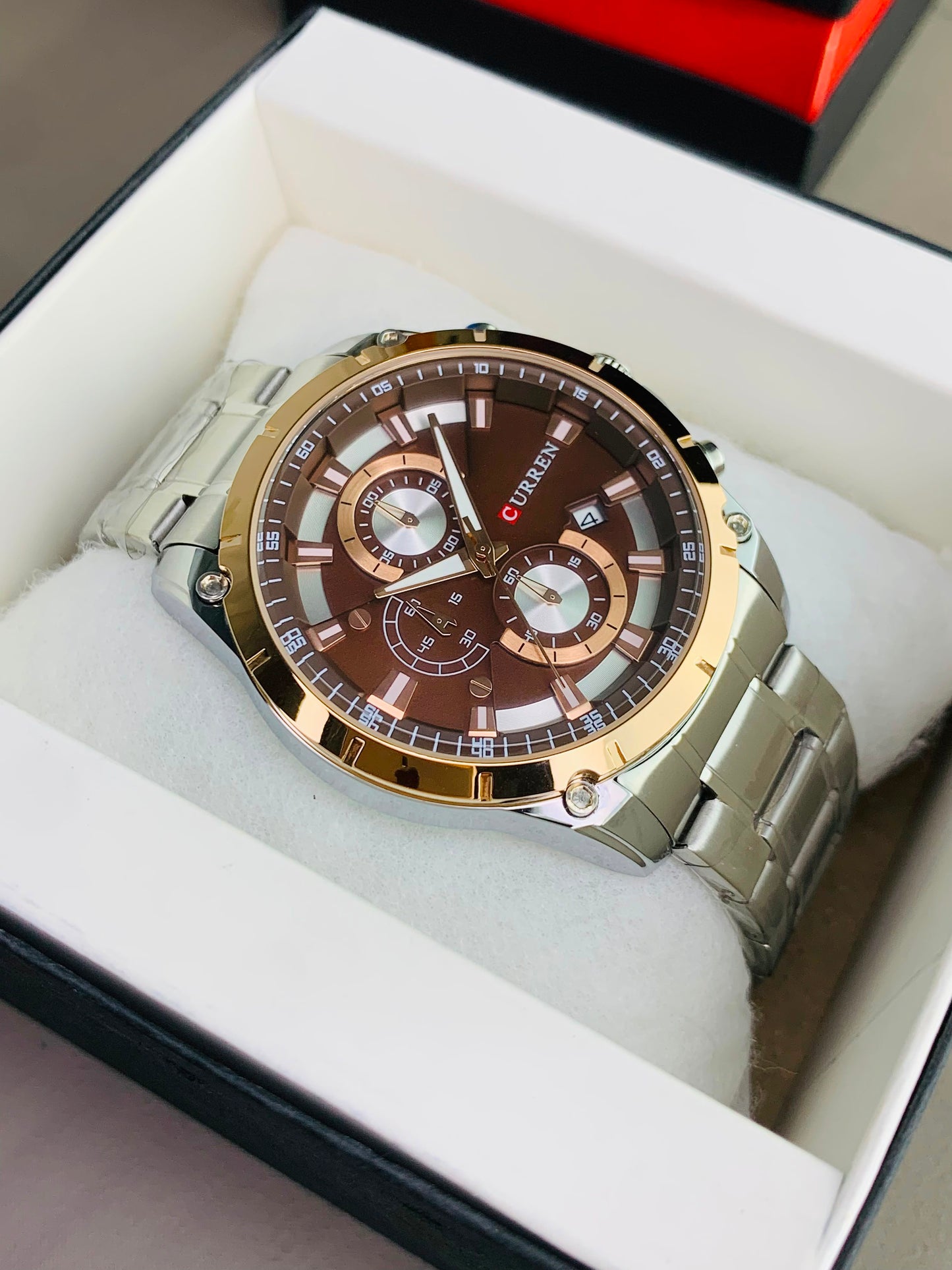 CURREN 8360 - Chronograph Working Stainless Steel Watch For Men's