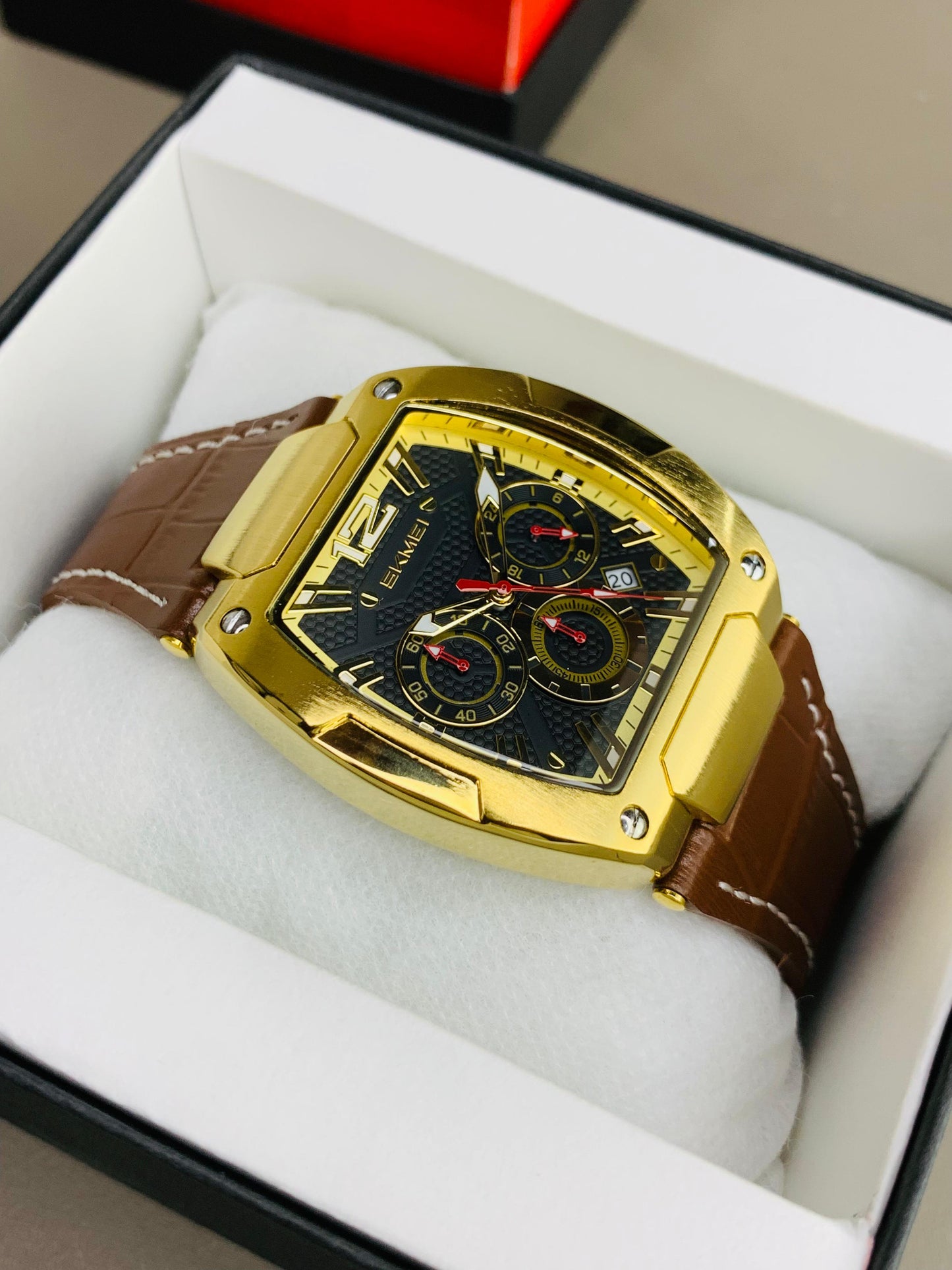 SKMEI 9357 - Leather Belt Chronograph Working Watch For Men's
