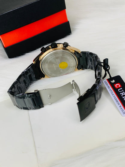 CURREN 8355 - Stainless Steel Chronograph Working Watch For Men's