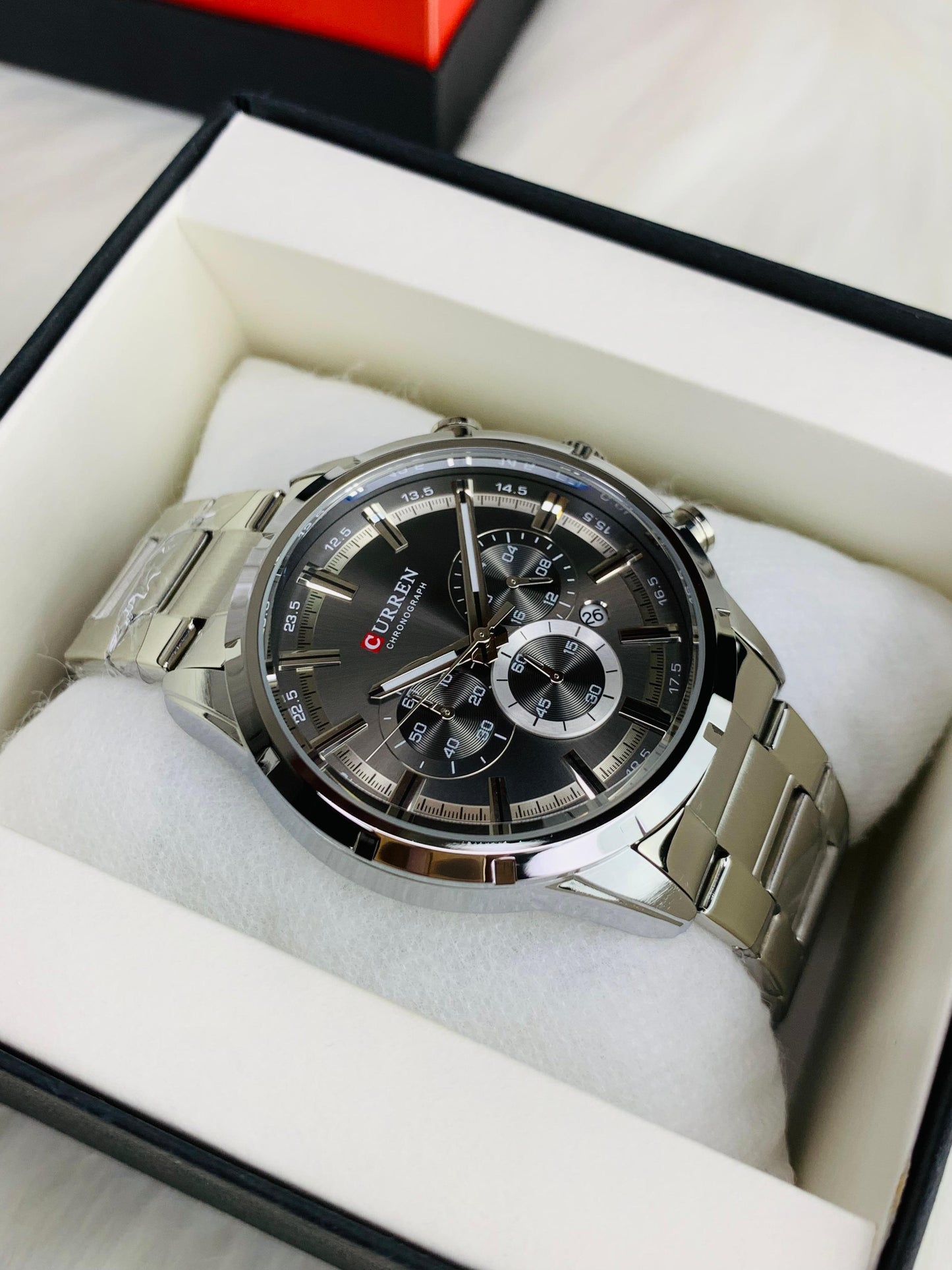 CURREN 8355 - Stainless Steel Chronograph Working Watch For Men's