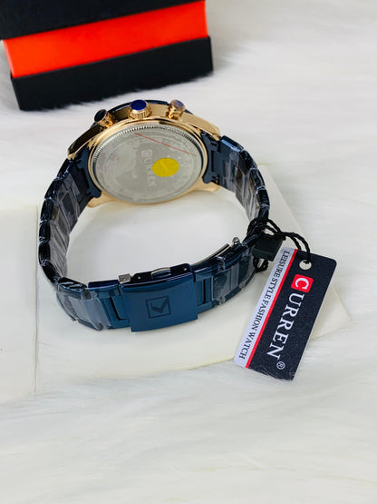 CURREN 8355 - Stainless Steel Chronograph Working Watch For Men's