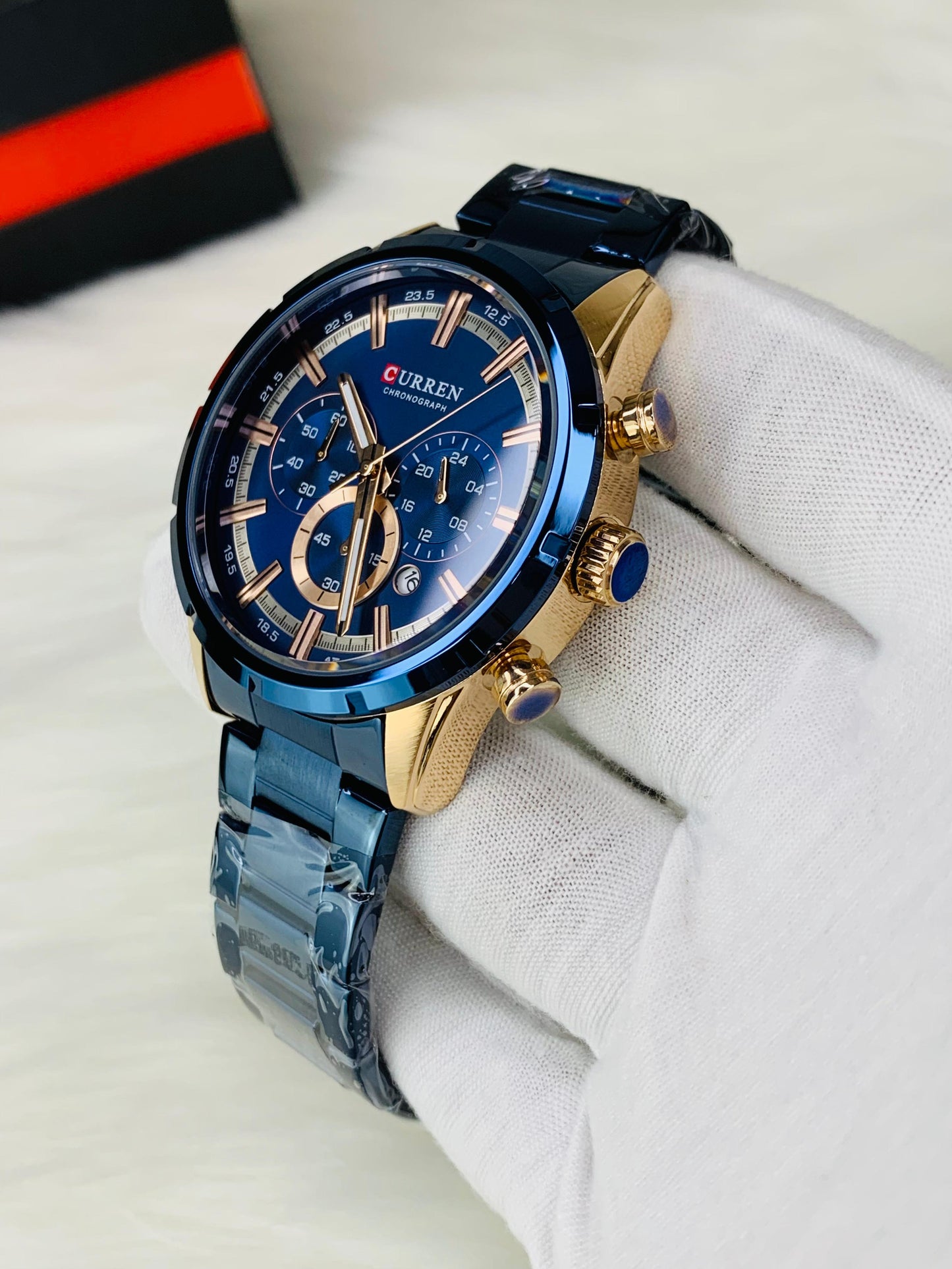 CURREN 8355 - Stainless Steel Chronograph Working Watch For Men's