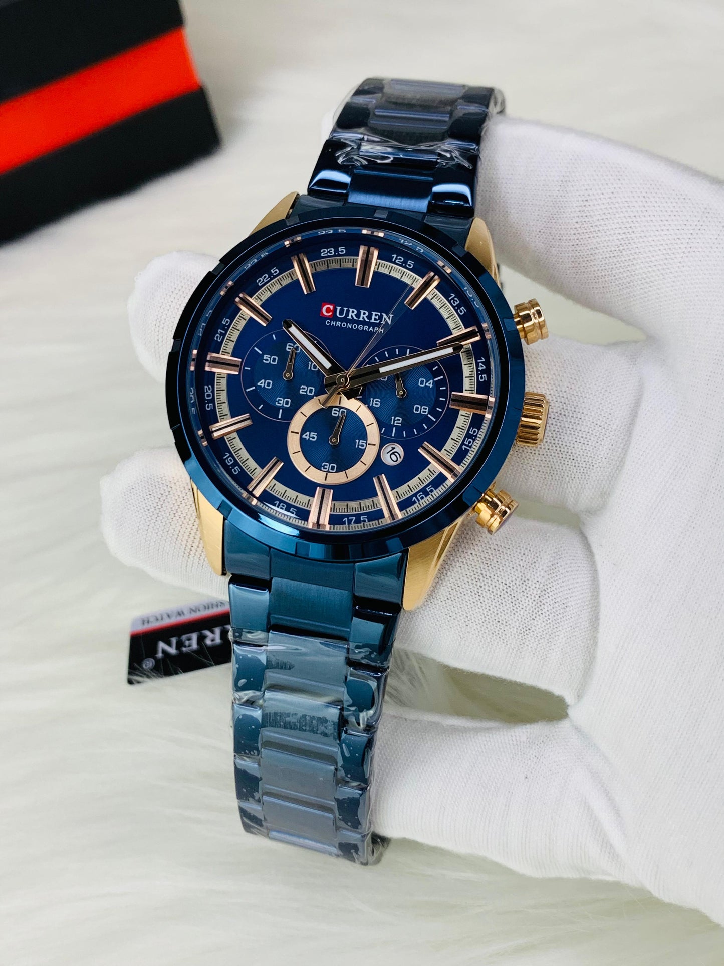 CURREN 8355 - Stainless Steel Chronograph Working Watch For Men's