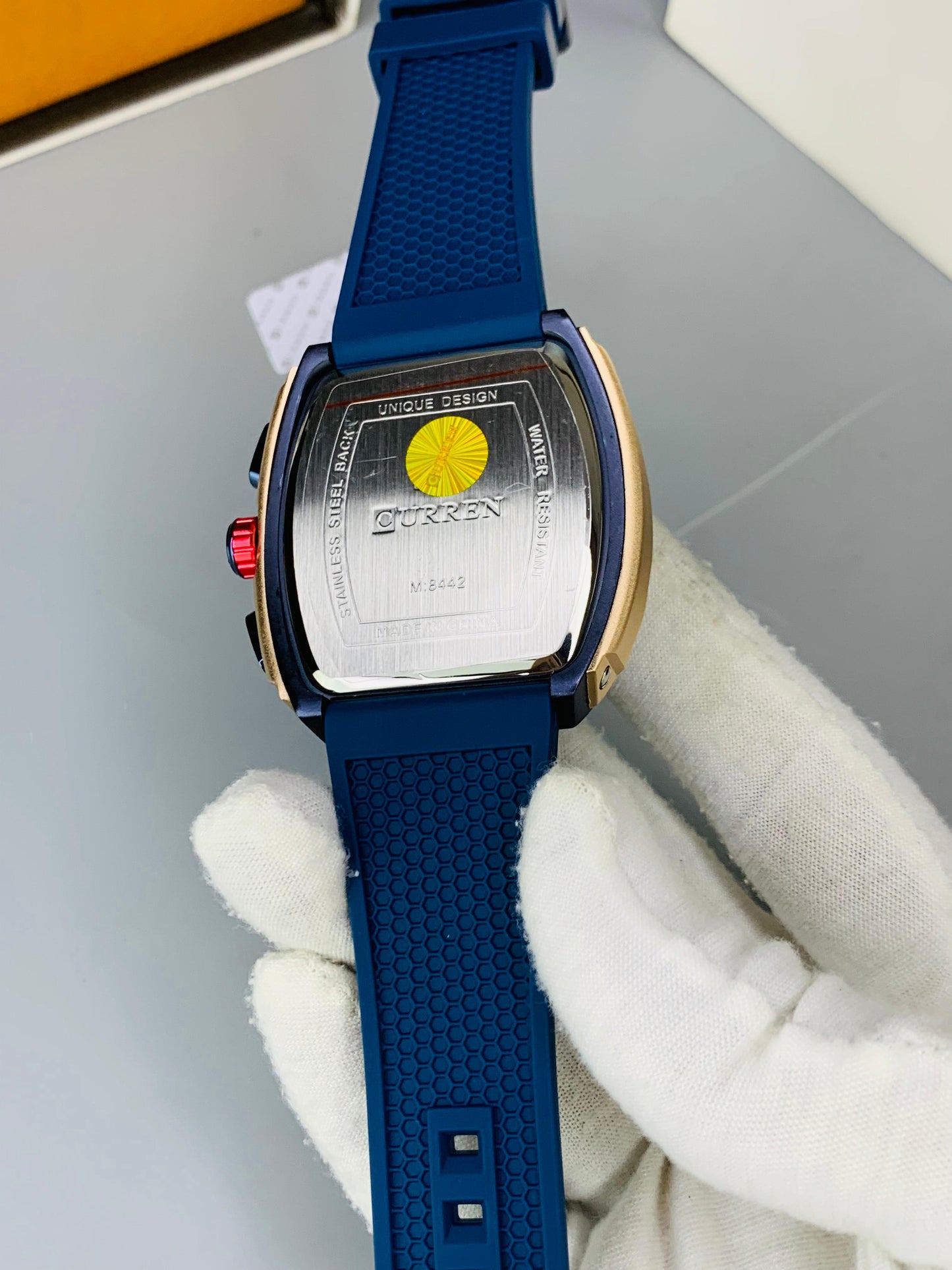 CURREN 8442 - Rubber Strap Chronograph Working Watch For Men's