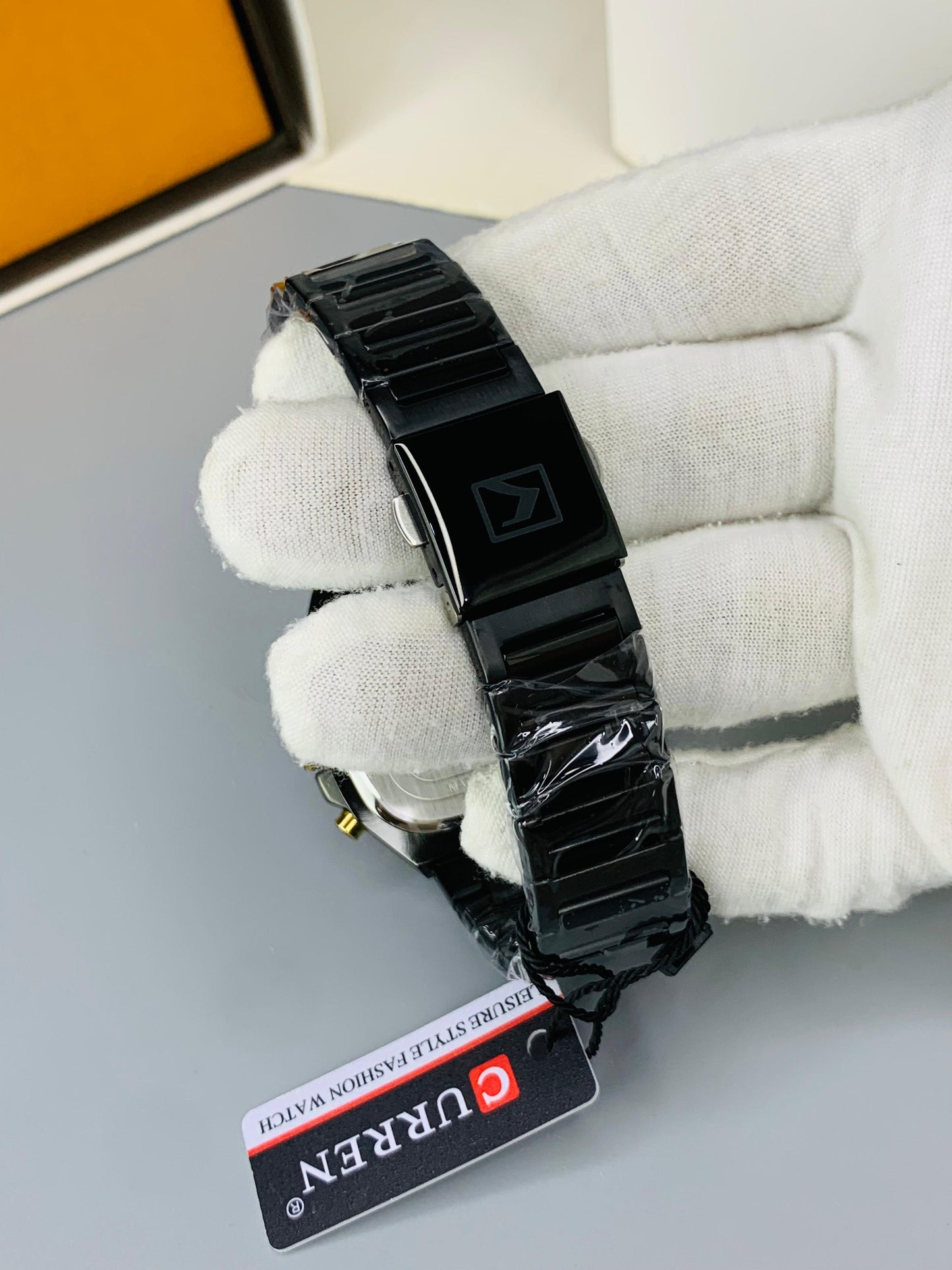 CURREN 8459 - Square Shape Stainless Steel Chronograph Working Watch For Men's