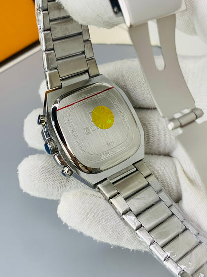 CURREN 8459 - Square Shape Stainless Steel Chronograph Working Watch For Men's