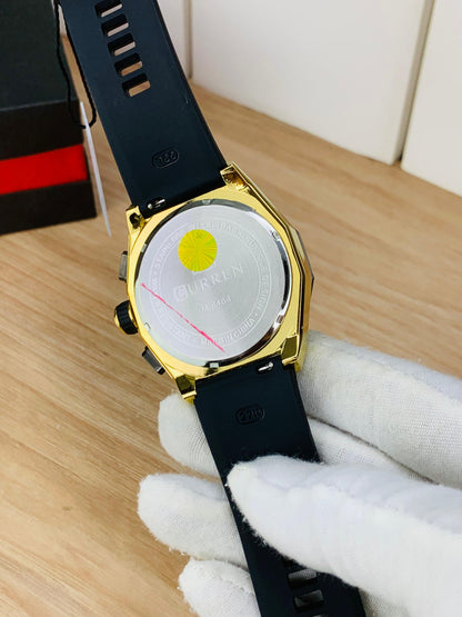 CURREN 8464 - Chronograph Working Rubber Strap Watch For Men