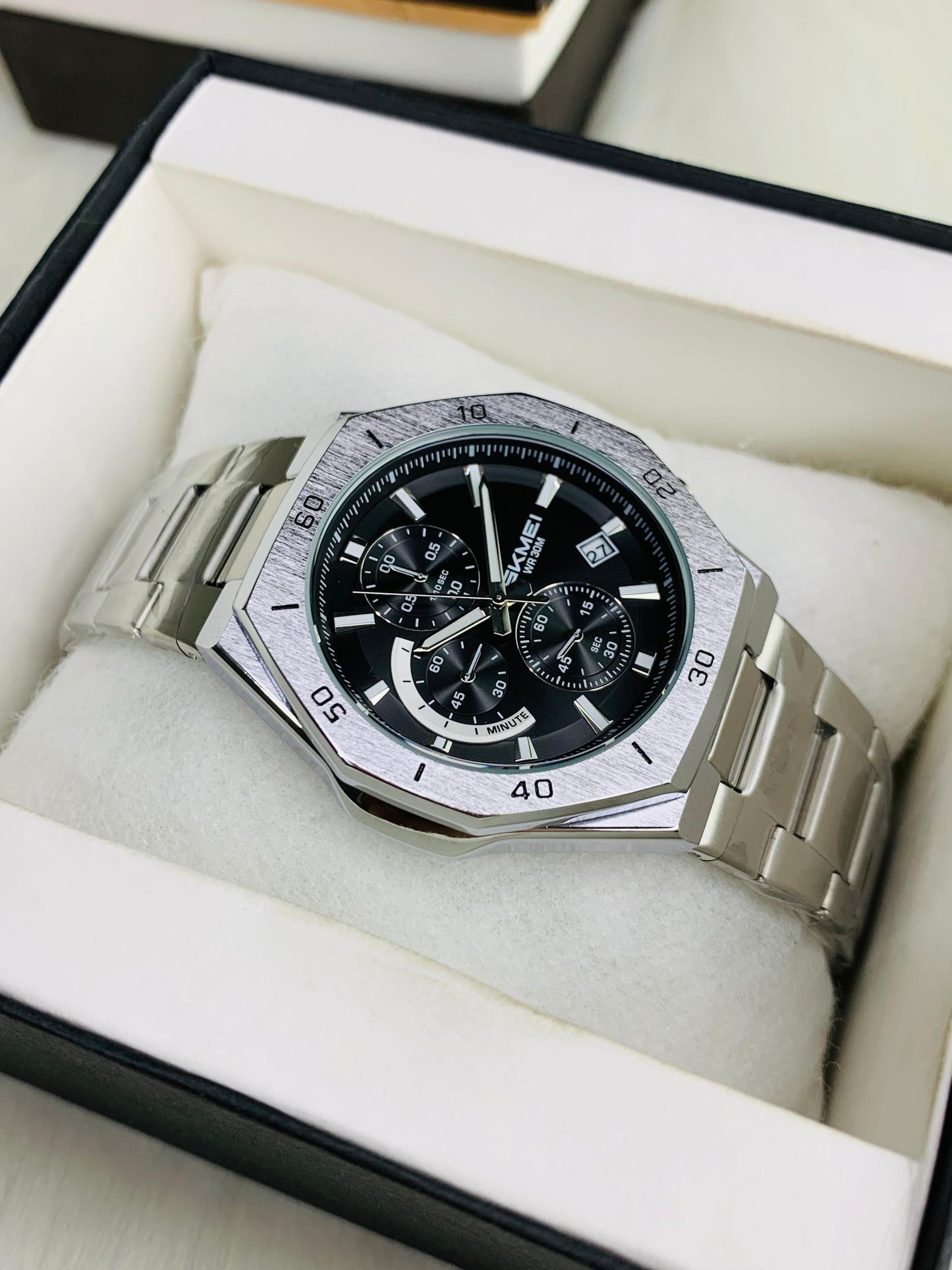 SKMEI 2452 - New Design Chronograph Working Stainless Steel Watch For Men's