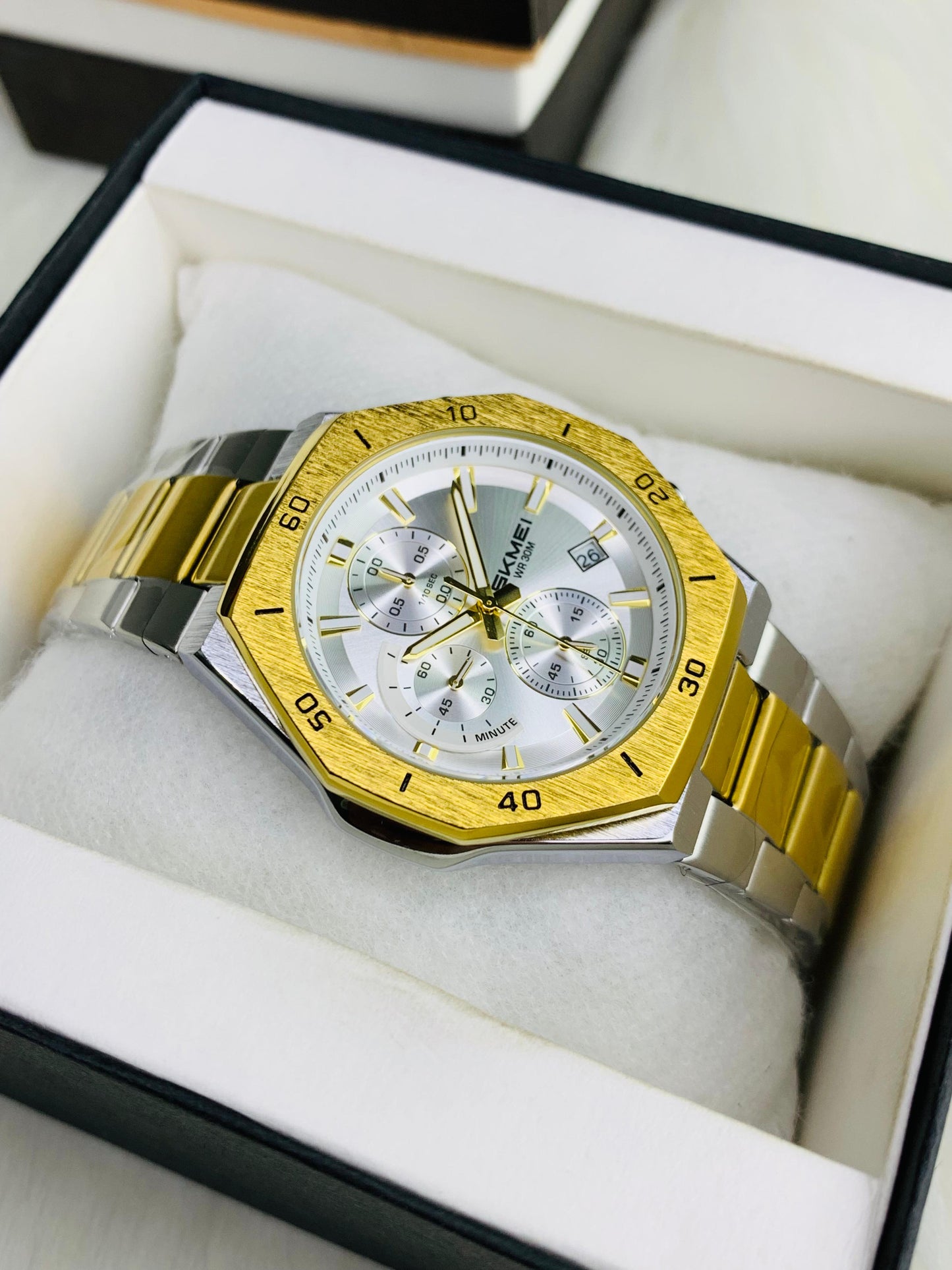 SKMEI 2452 - New Design Chronograph Working Stainless Steel Watch For Men's