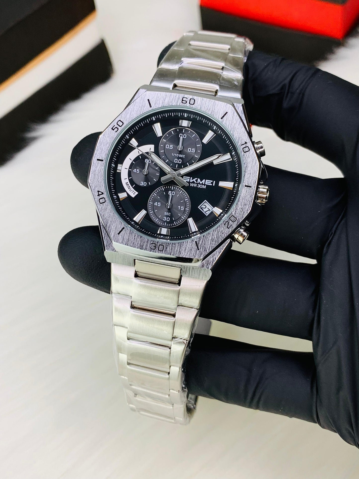 SKMEI 2452 - New Design Chronograph Working Stainless Steel Watch For Men's