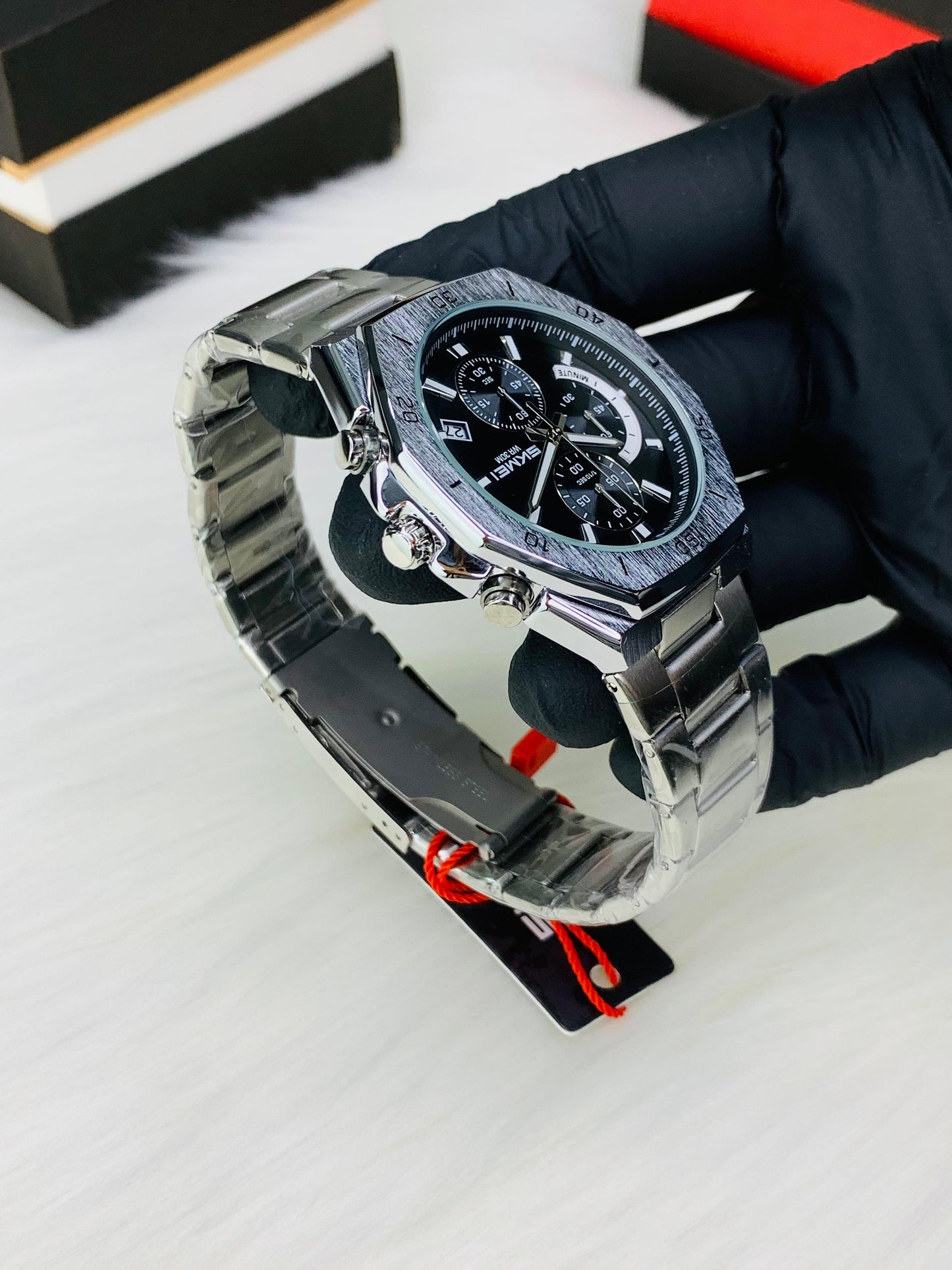 SKMEI 2452 - New Design Chronograph Working Stainless Steel Watch For Men's