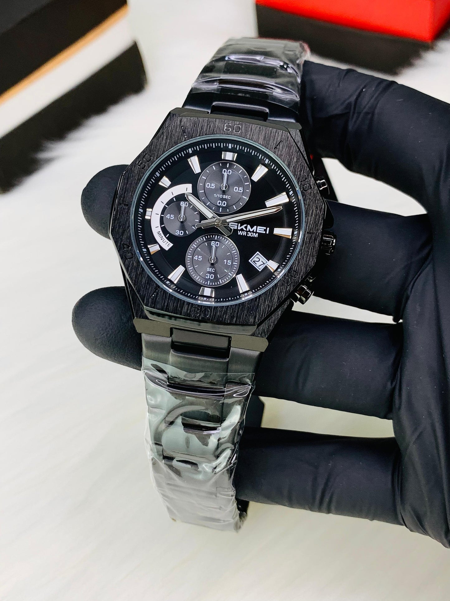 SKMEI 2452 - New Design Chronograph Working Stainless Steel Watch For Men's