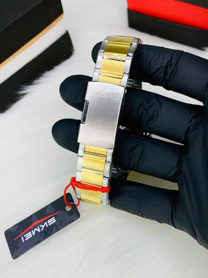 SKMEI 2452 - New Design Chronograph Working Stainless Steel Watch For Men's