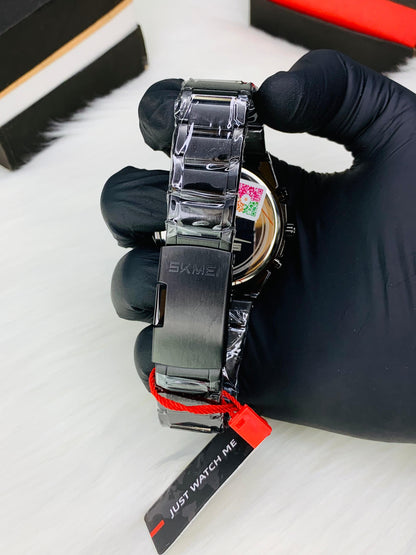 SKMEI 2452 - New Design Chronograph Working Stainless Steel Watch For Men's