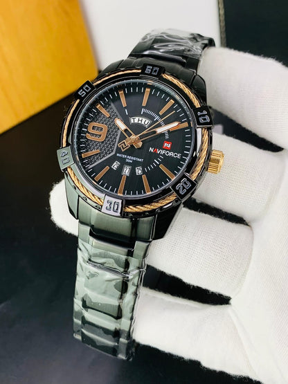 NAVIFORCE 9117 - Casual Stainless Steel Chain Watch For Men's