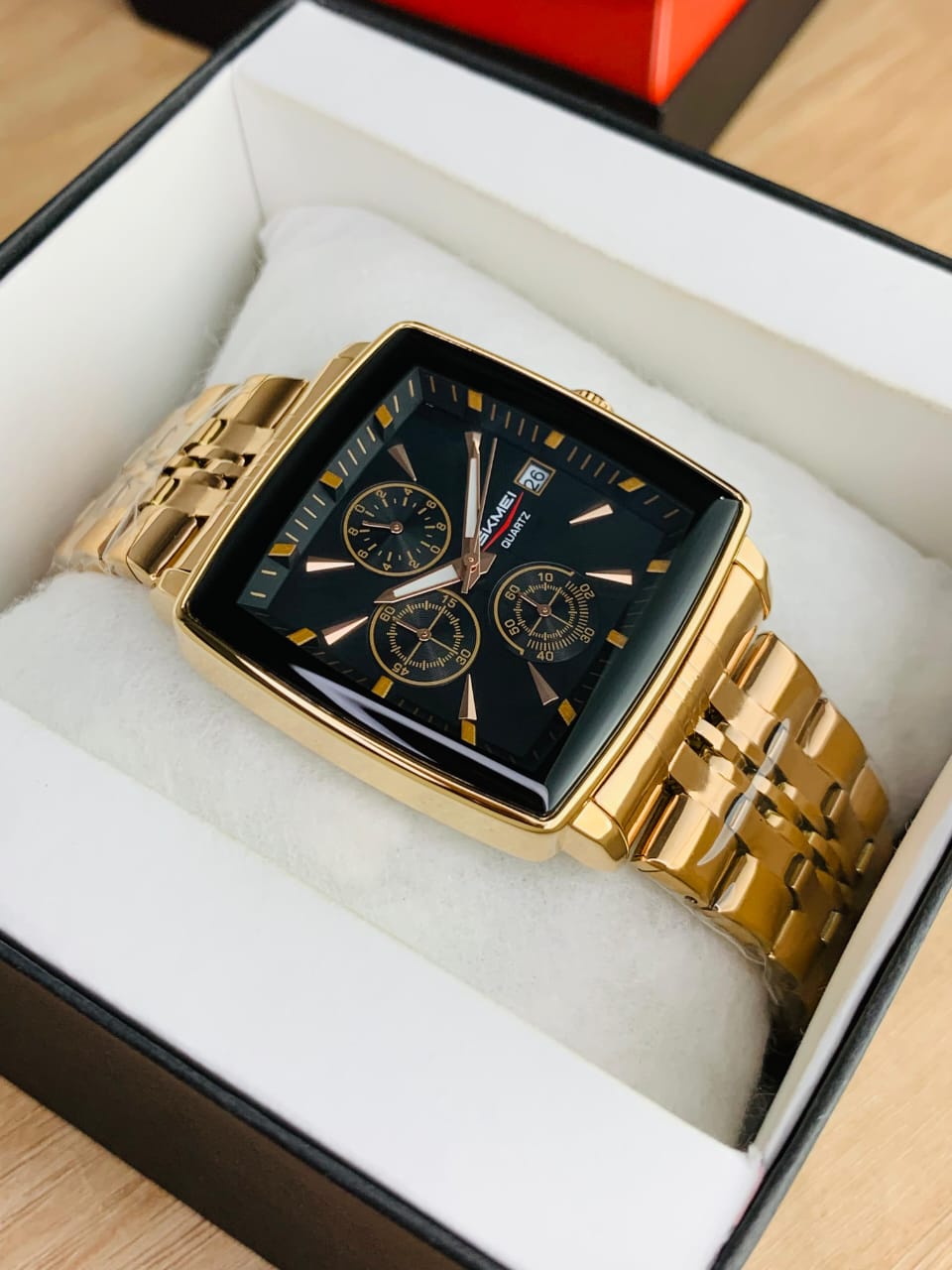 SKMEI 2434 - Square Shape Chronograph Working Watch For Men's