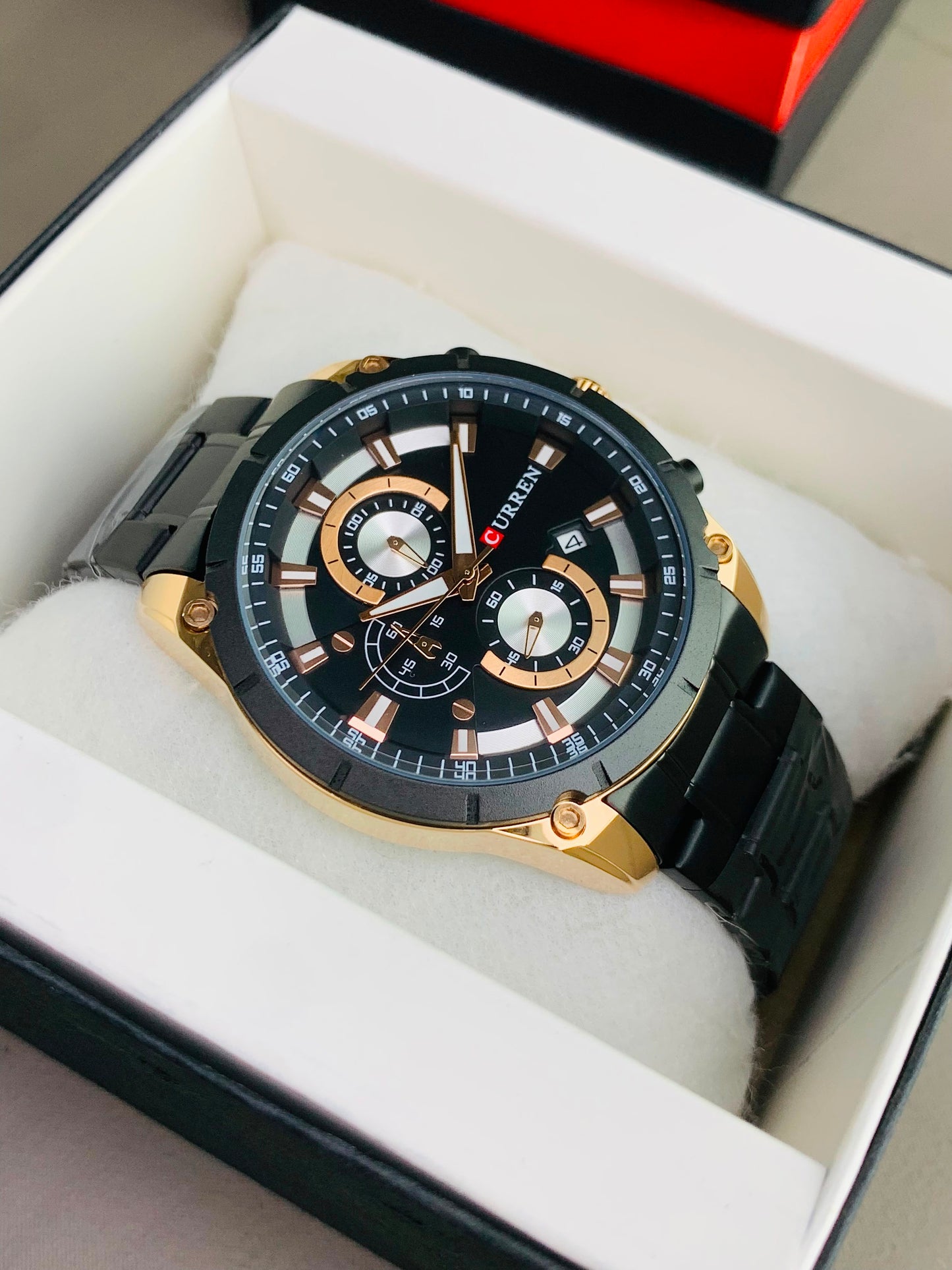 CURREN 8360 - Chronograph Working Stainless Steel Watch For Men's