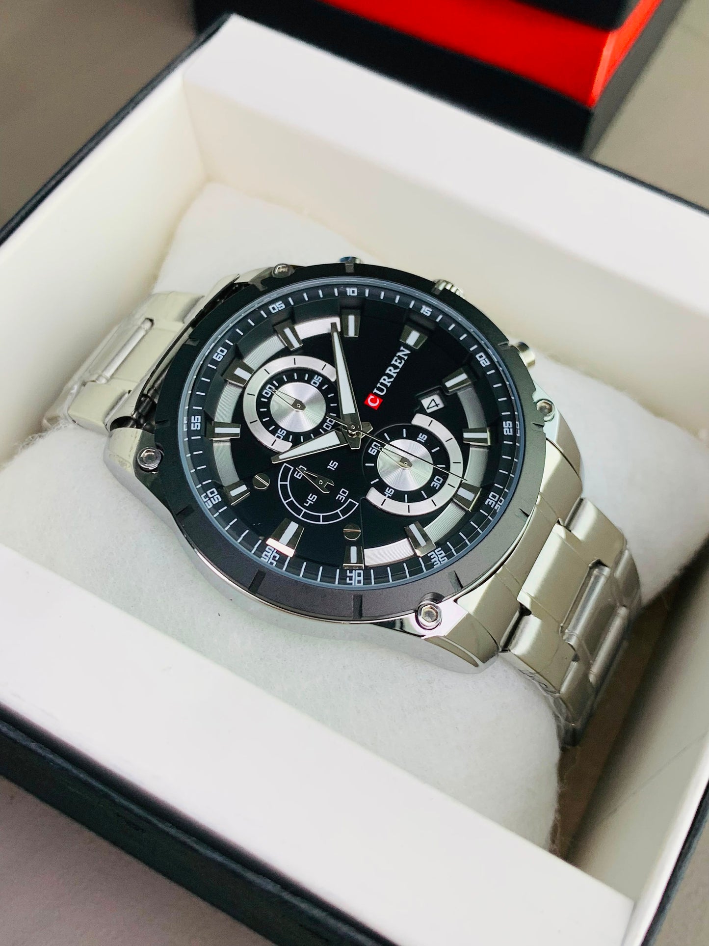 CURREN 8360 - Chronograph Working Stainless Steel Watch For Men's