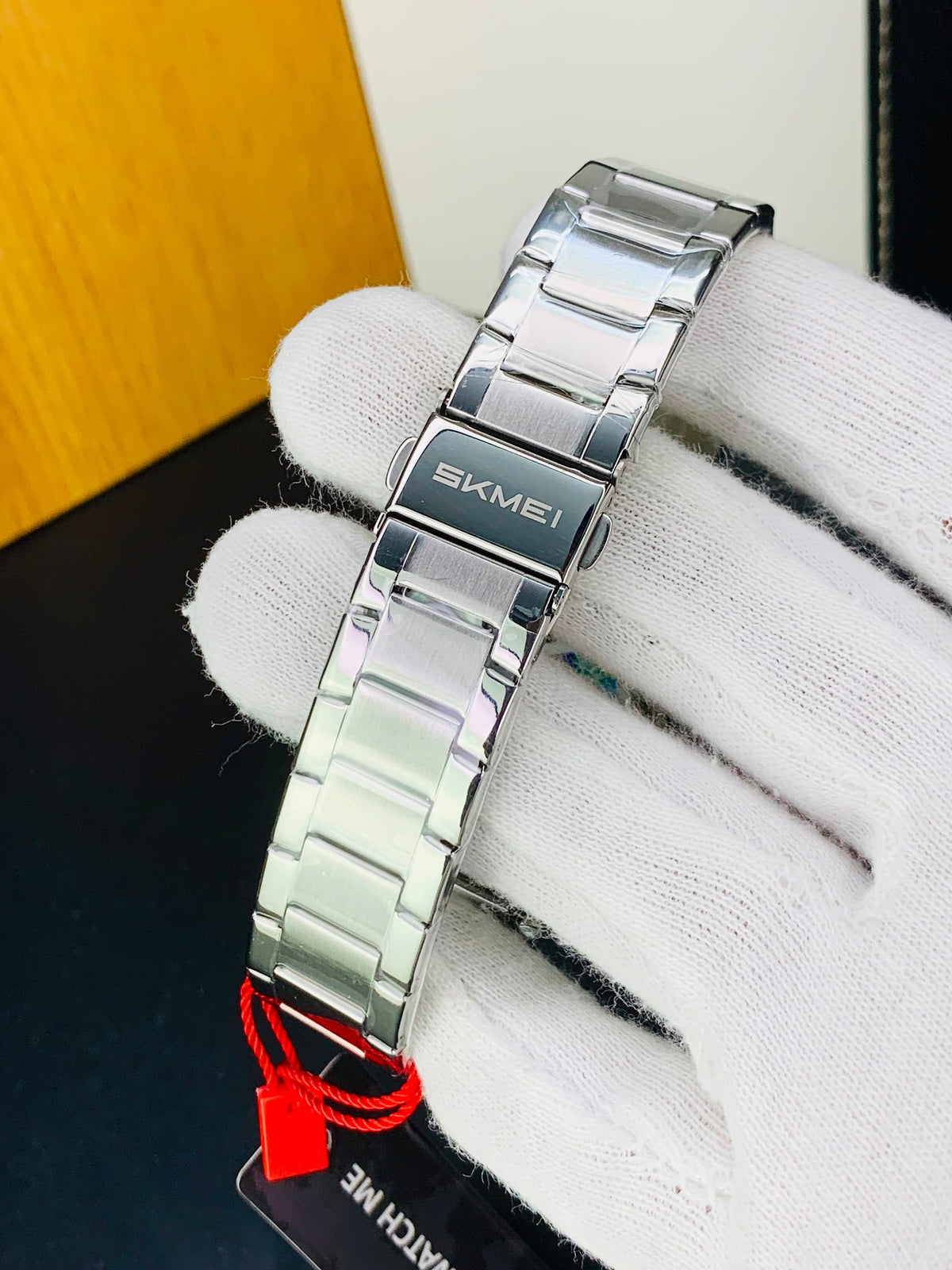 SKMEI 2459 - Dual Time Stainless Steel Slim Watch For Men's