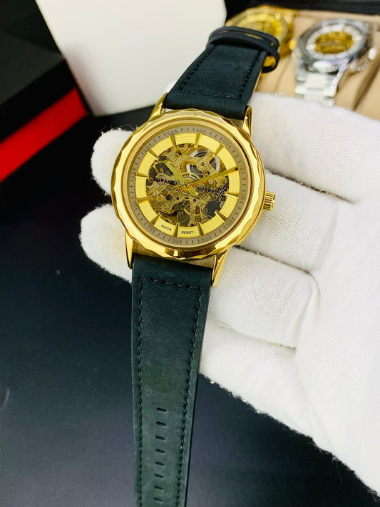 SKMEI M035 - Leather Strap Automatic Watch For Men's