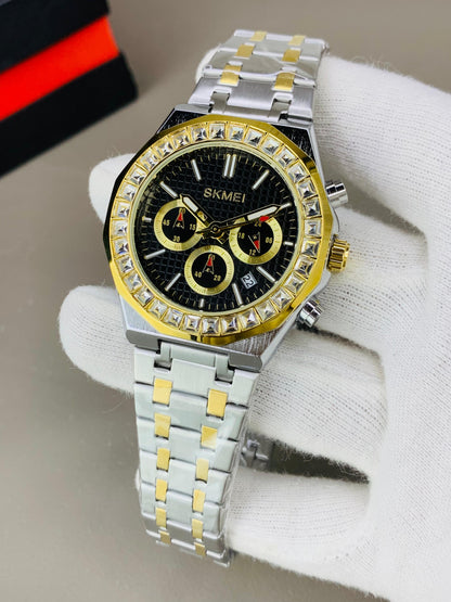 SKMEI 2380 - Stone Case Chronograph Working Watch For Men's