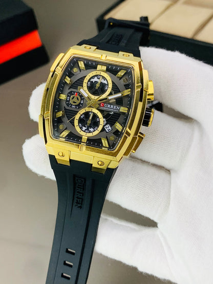 CURREN 8488 - Chronograph Working Strap Watch For Men's