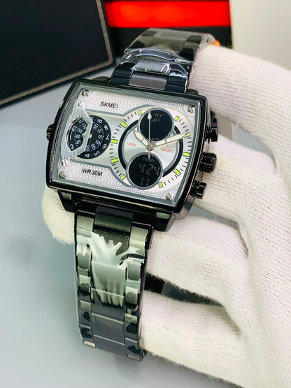 SKMEI 2229 - Most Selling Stainless Steel Dual Time Watch For Mens