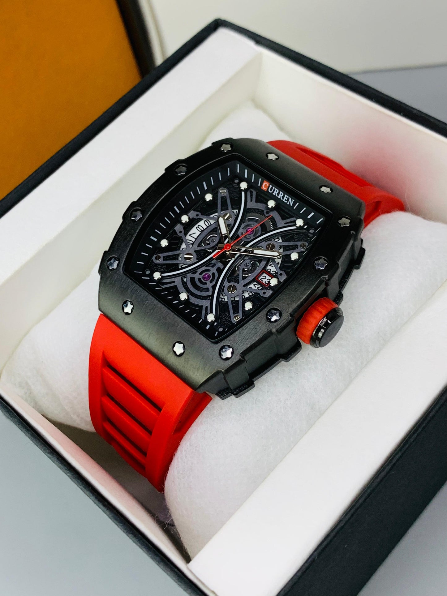CURREN 8438 - Skeleton Watch For Men's