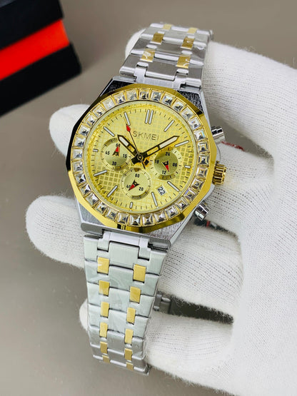 SKMEI 2380 - Stone Case Chronograph Working Watch For Men's