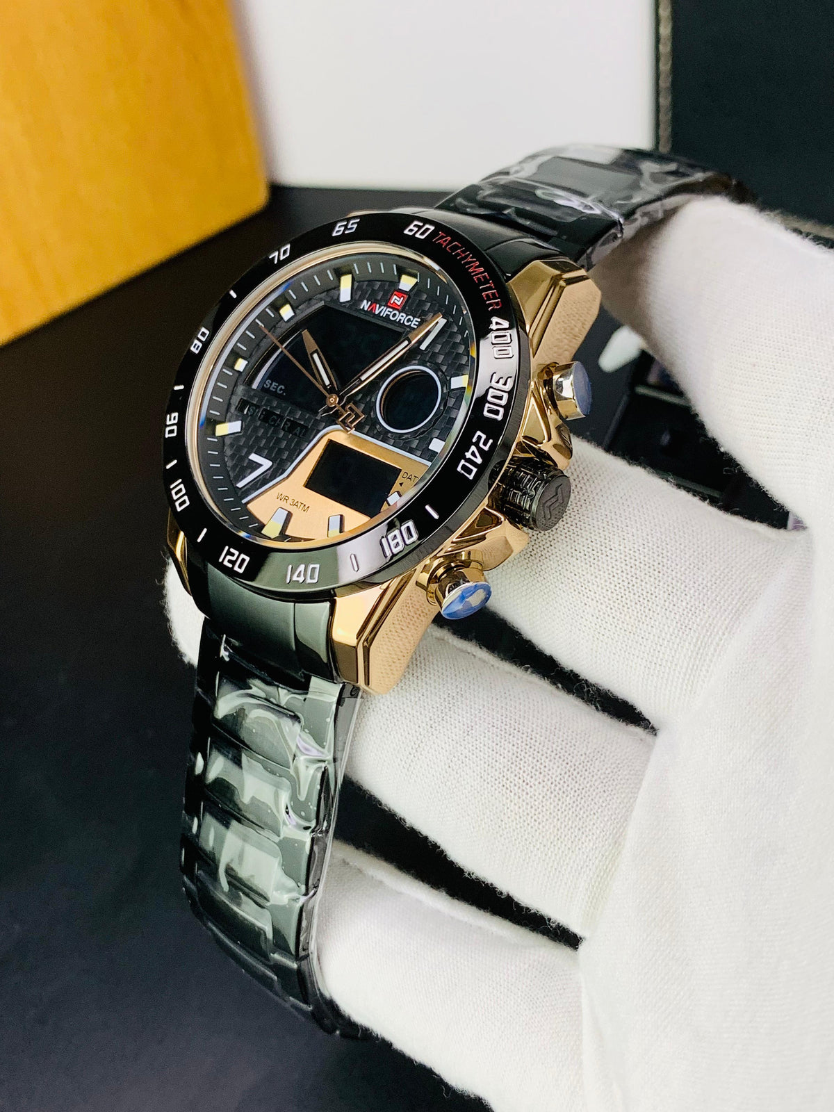 NAVIFORCE 9171 - Dual Time Stainless Steel Watch For Men's