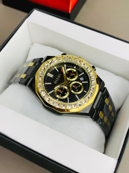 SKMEI 2380 - Stone Case Chronograph Working Watch For Men's