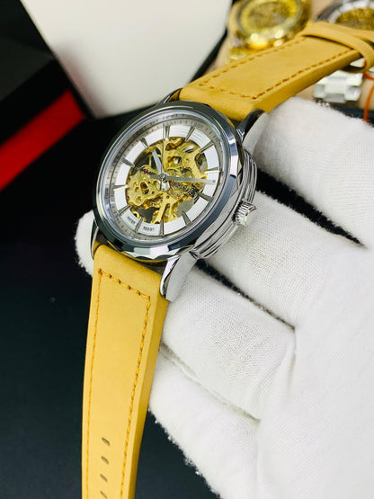 SKMEI M035 - Leather Strap Automatic Watch For Men's