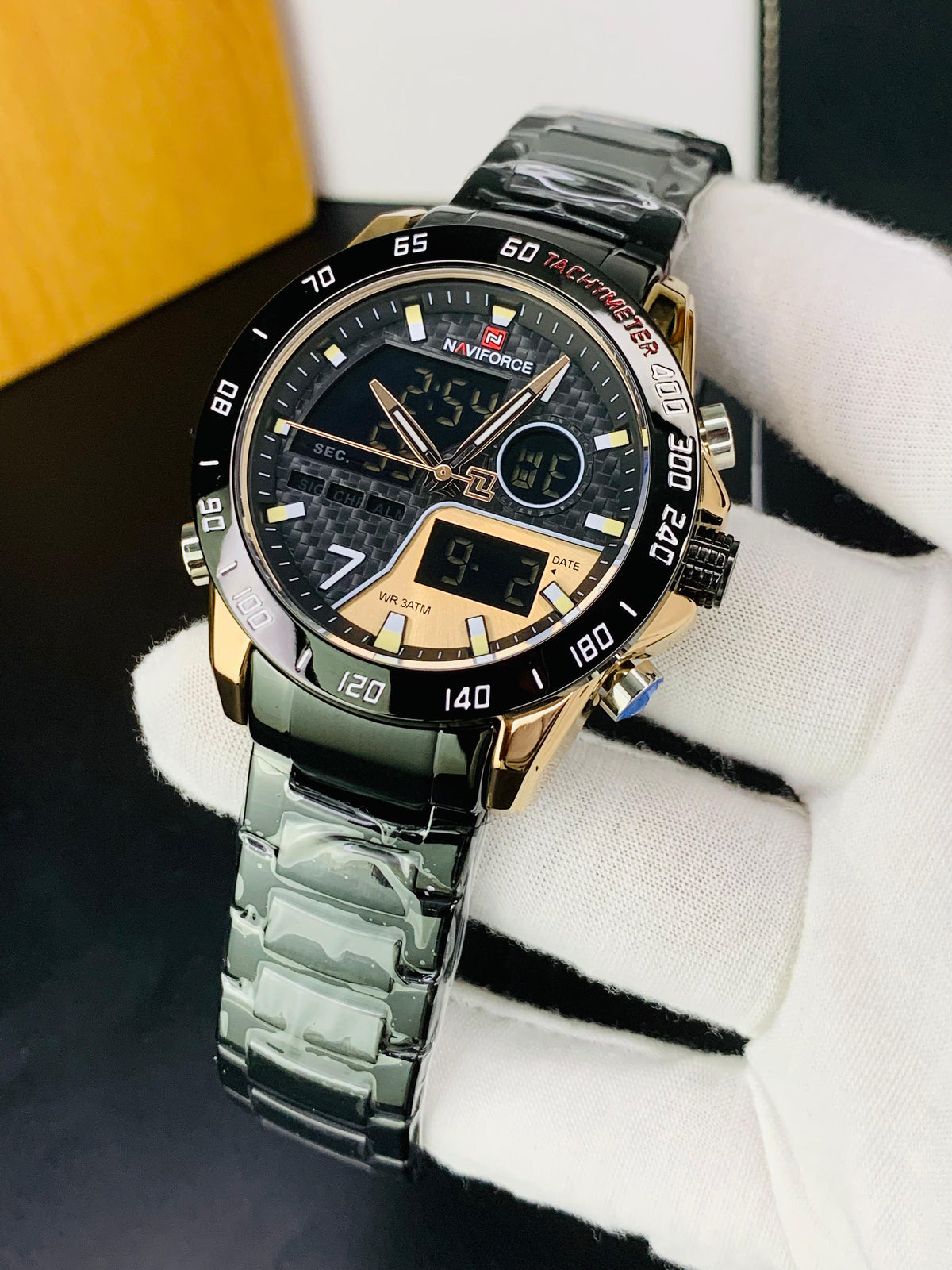 NAVIFORCE 9171 - Dual Time Stainless Steel Watch For Men's