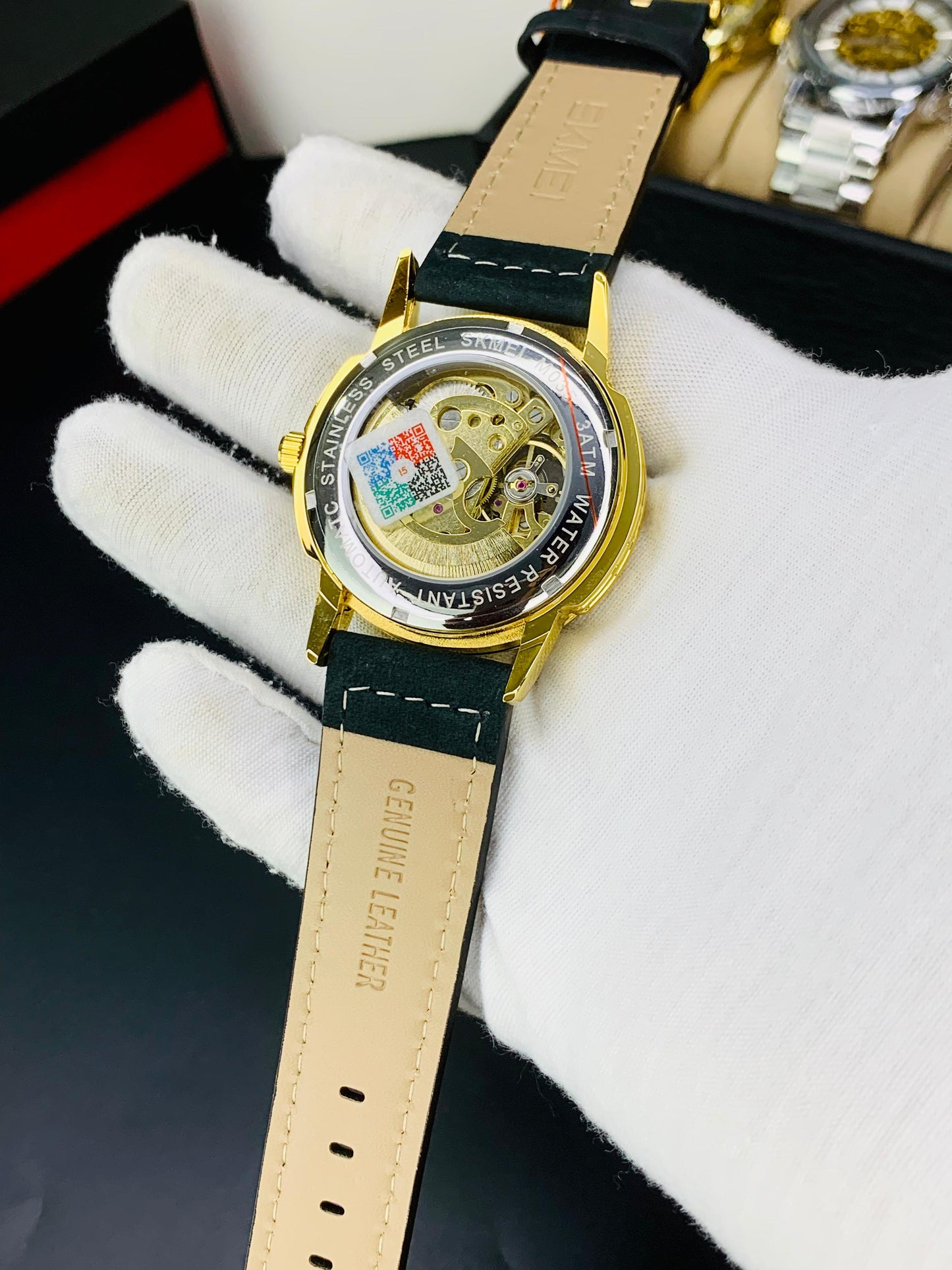 SKMEI M035 - Leather Strap Automatic Watch For Men's