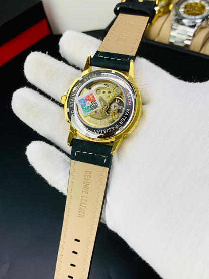 SKMEI M035 - Leather Strap Automatic Watch For Men's