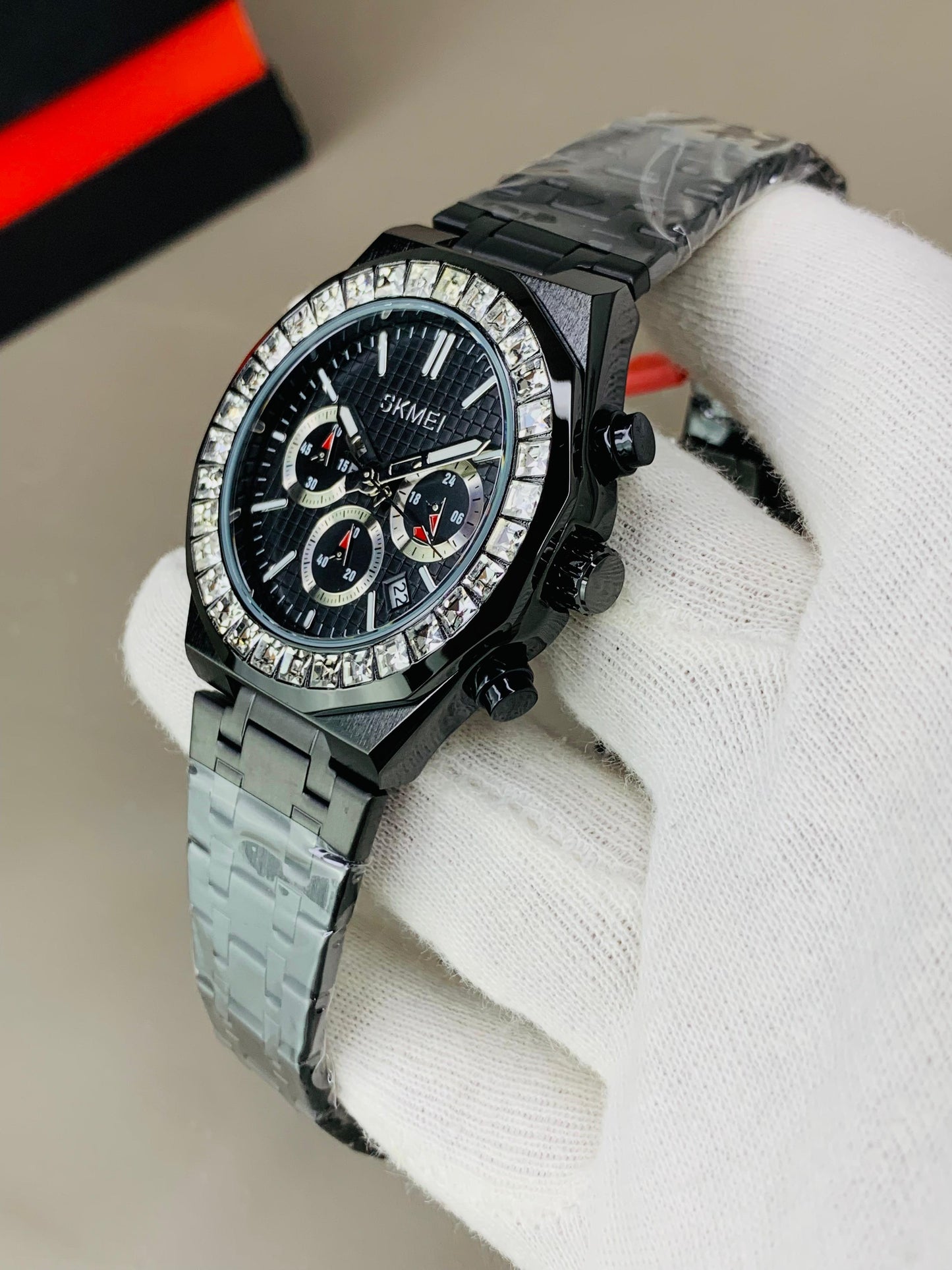 SKMEI 2380 - Stone Case Chronograph Working Watch For Men's