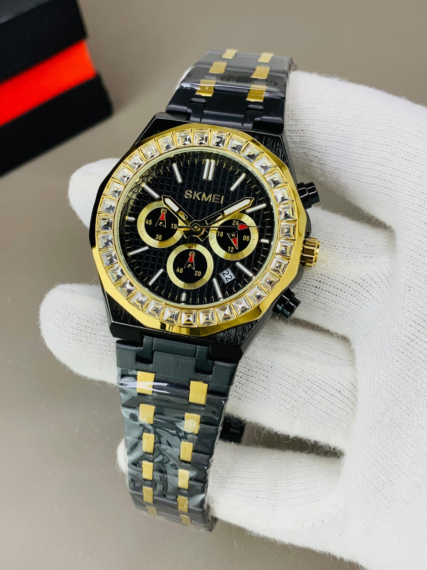 SKMEI 2380 - Stone Case Chronograph Working Watch For Men's